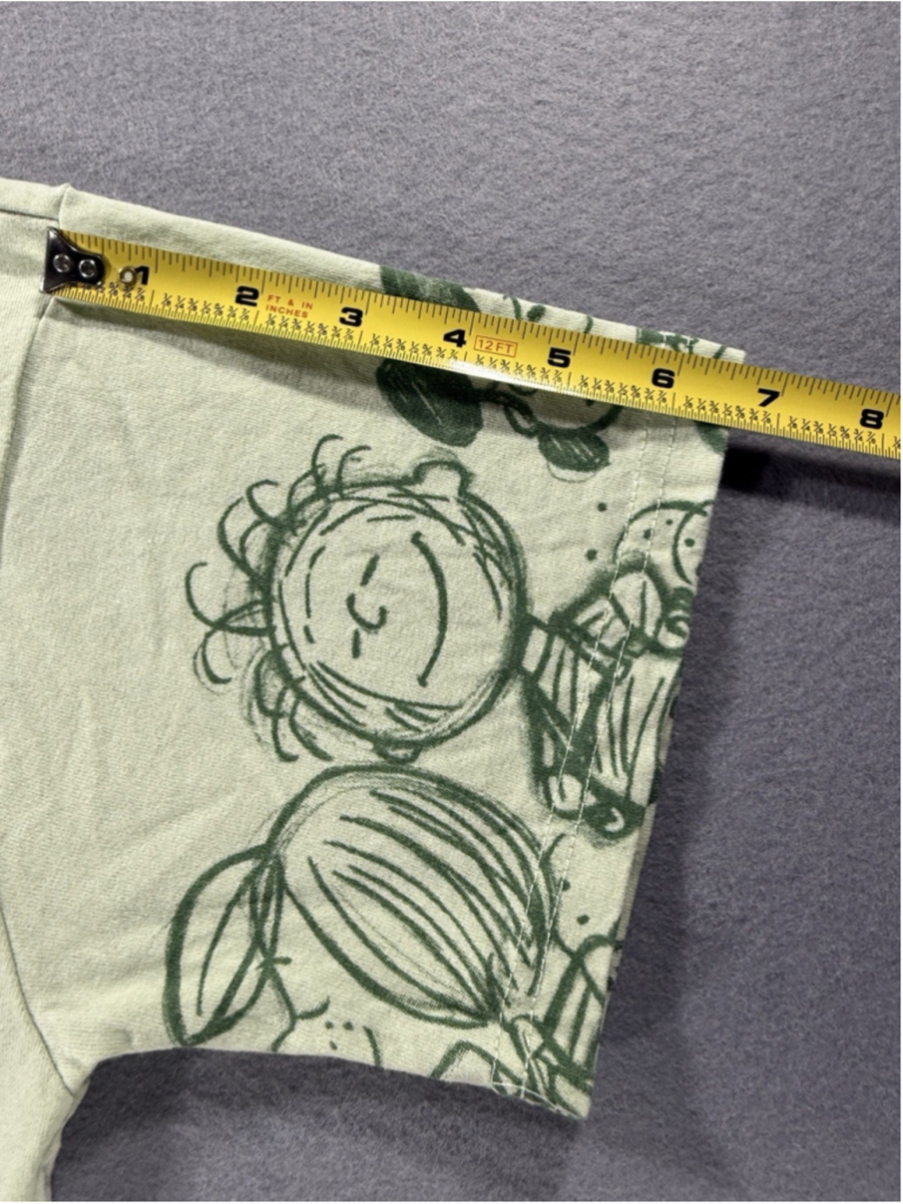 Peanuts T-Shirt Unisex M Green Snoopy Charlie Brown Sketch Graphic Tee - Picture 6 of 9